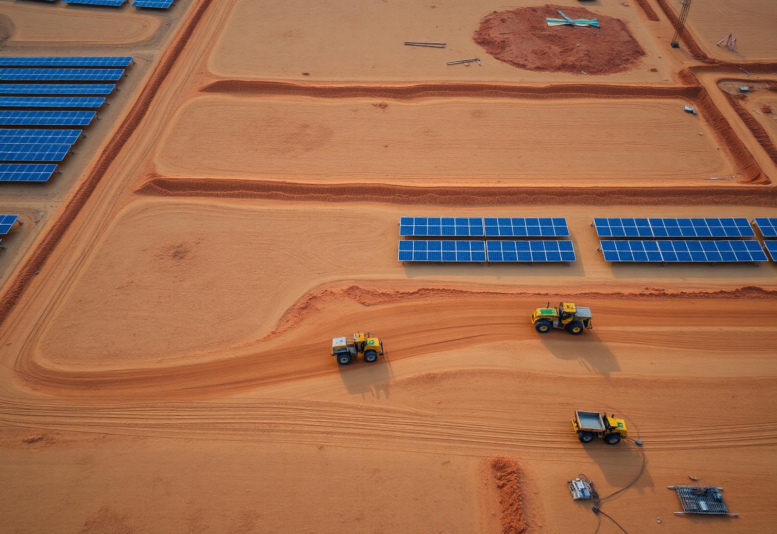Utility scale solar site preparation and grading